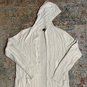 INC hooded knit sweater cardigan